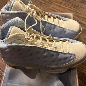 Jordan 13 retro baby blue and tan size 9 men. Asking 300 obo. Worn twice